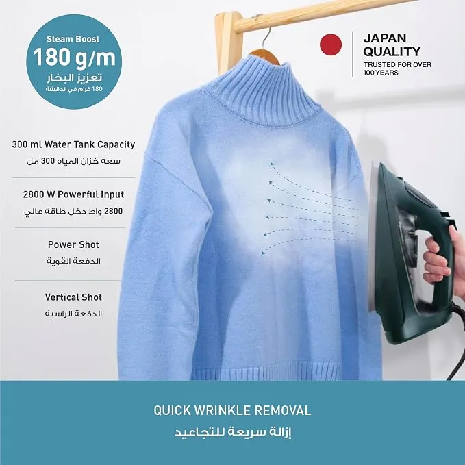 Panasonic 2800W Japan Steam Iron – NI-JU900KTH 3