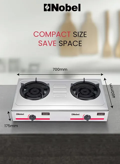 Nobel 2 Burner Tabletop Gas Stove – NGT2020HD 4