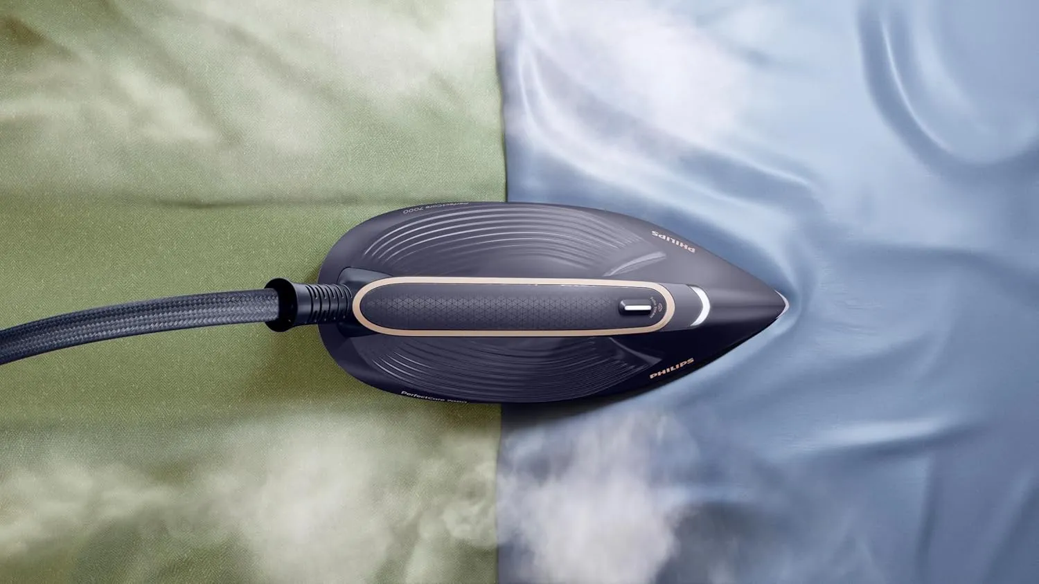 Philips PerfectCare 7000 Series Steam Generator Iron - 2850W, 170g/min Continuous Steam, 650g Steam Boost, 1.5L, OptimalTEMP Technology, Louros Blue - PSG7300/26 3