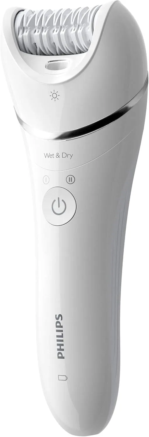 Philips BRE700 Series 8000 Wet and Dry Epilator White/Silver