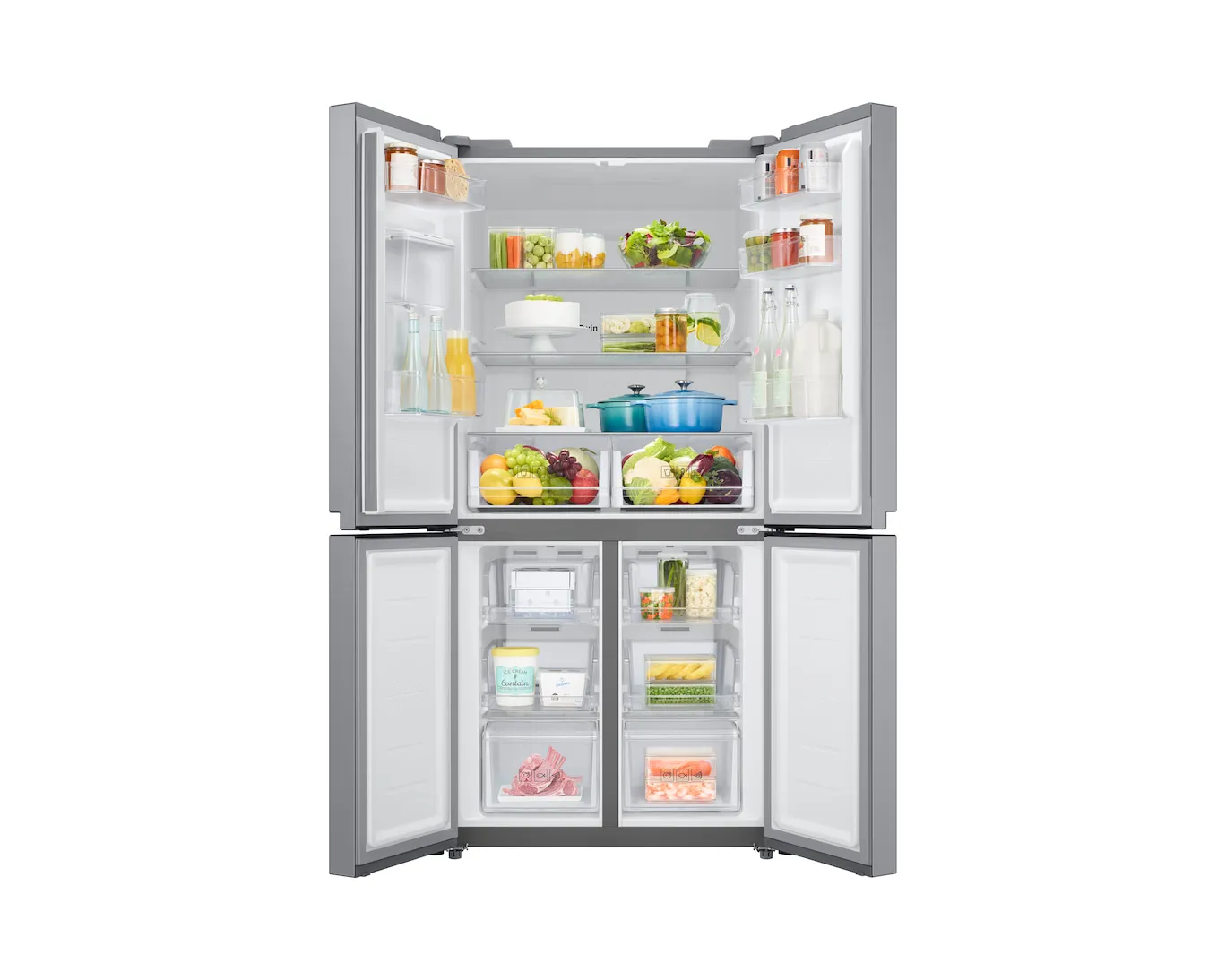 Samsung 488L French Door Refrigerator – SRF5700SD Silver 4 Door Refrigerator with Twin Cooling Plus™, Digital Inverter Compressor & Non-Plumbed Water Dispenser 3