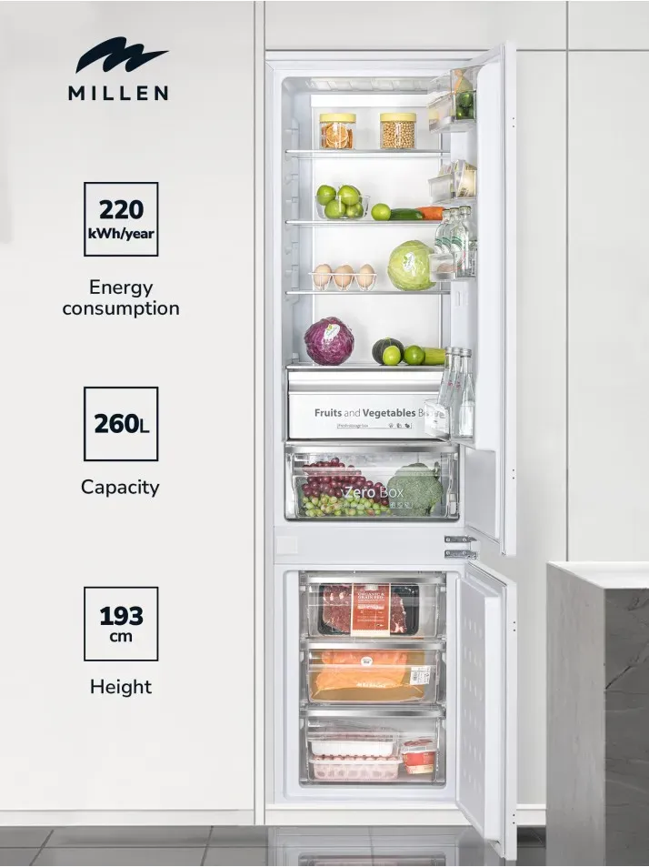 Millen Large Fridge with BLDC Inverter MBIA 193.31D 2