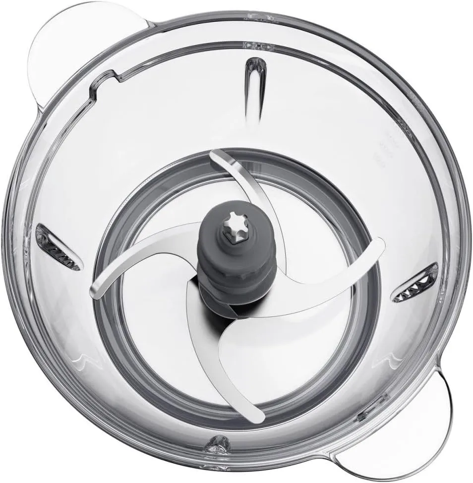 KENWOOD Glass Chopper 500W Electric Food Chopper with 1.2L Glass Bowl (600ml working capacity), Dripper Pro, Quad Blade, Storage Lid, Dual Speed, Spatula, Ice Crush Function CHP62.400SI Silver 3