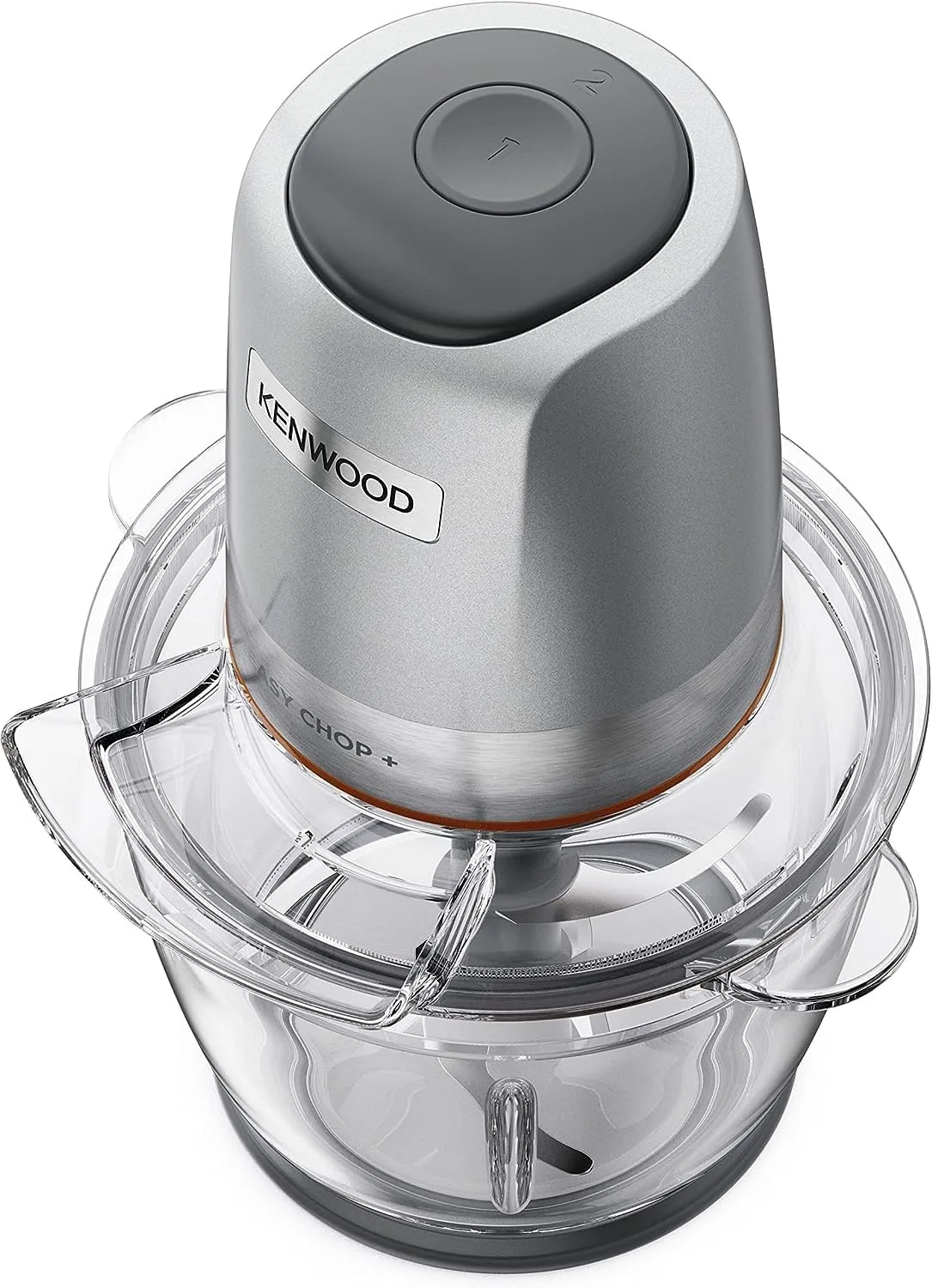 KENWOOD Stainless Steel Chopper 500W Electric Food Chopper with 1.2L SS Bowl (600ml working capacity), Dripper Pro, Quad Blade, Storage Lid, Dual Speed, Spatula, Ice Crush Function CHP62.700SI Silver 2