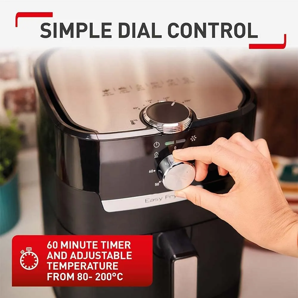 TEFAL Air Fryer | Easy Fry & Grill 2-in-1 |4.2 L Capacity | 1550 W | Healthy Cooking | Air Fry + Grill |Adjustable Temperature | Timer | | EY501827 4