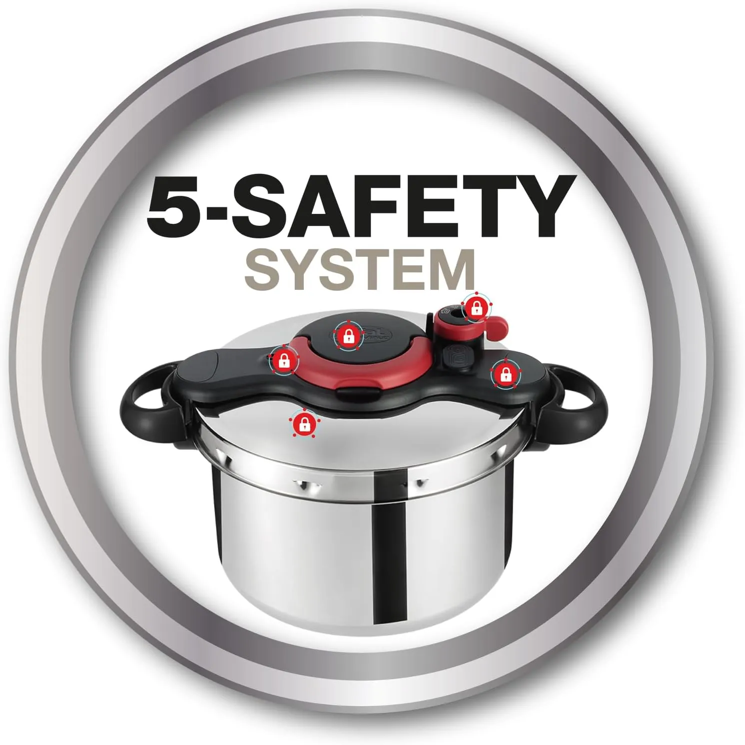TEFAL Pressure Cooker| Clipso Minut Easy 6L|Express Cooking|Vitamins Preserved|One-Handed Opening/Closing|Made in France|Safe|Full Compatibility With All Stovetops|2 Years Warranty|P4620768 2