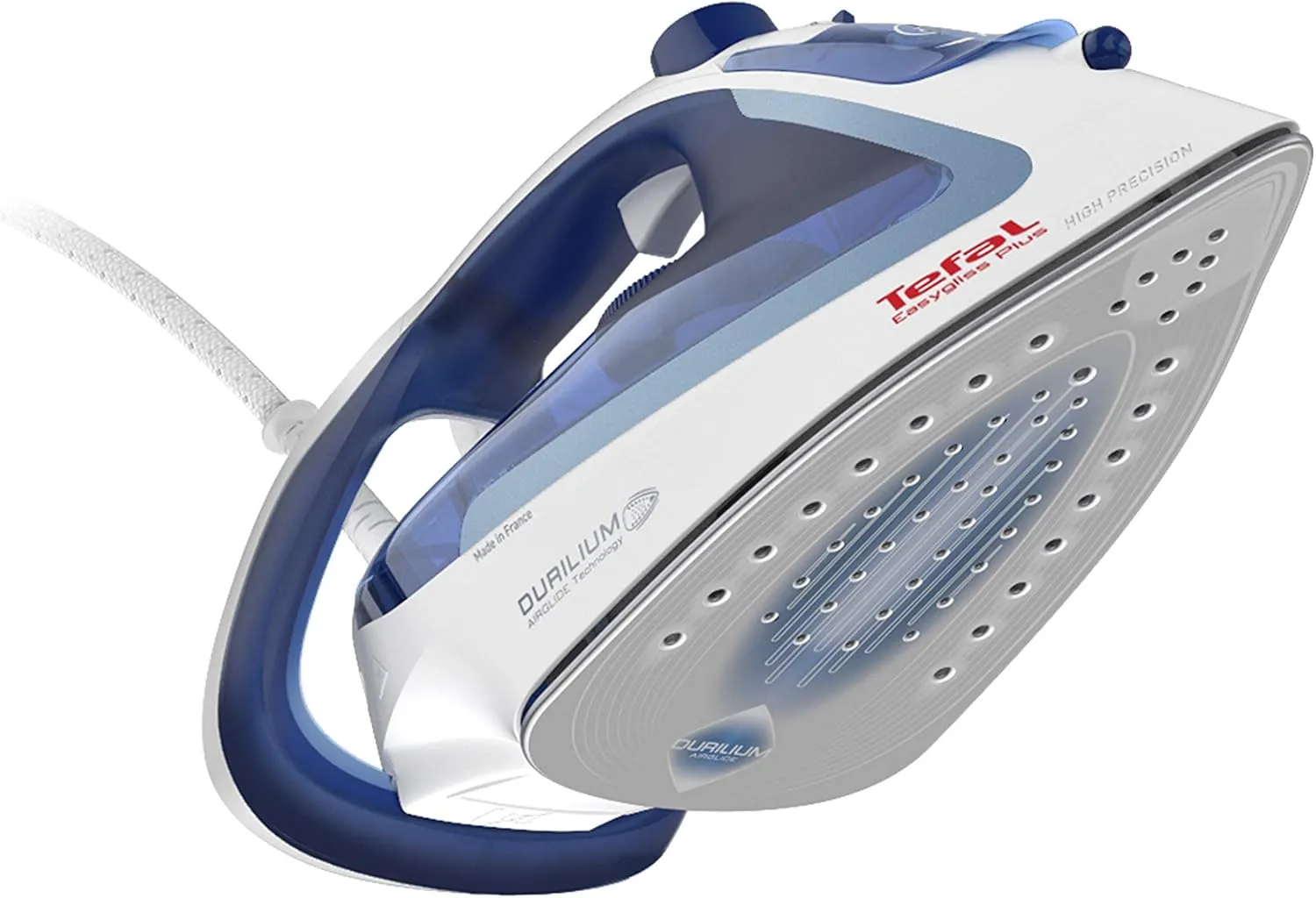 Tefal Easygliss FV5736 Steam Iron, 2500 Watt, Steam Boost 220 g/min, Tank Capacity 270 ml, Durilium Airglide Soleplate, Quick Heating Time, XL Water Tank Refill Opening, Blue/White 3