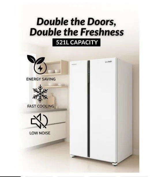 Lloyd Refrigerator Side By Side 521 GOSF554HWSM1HC