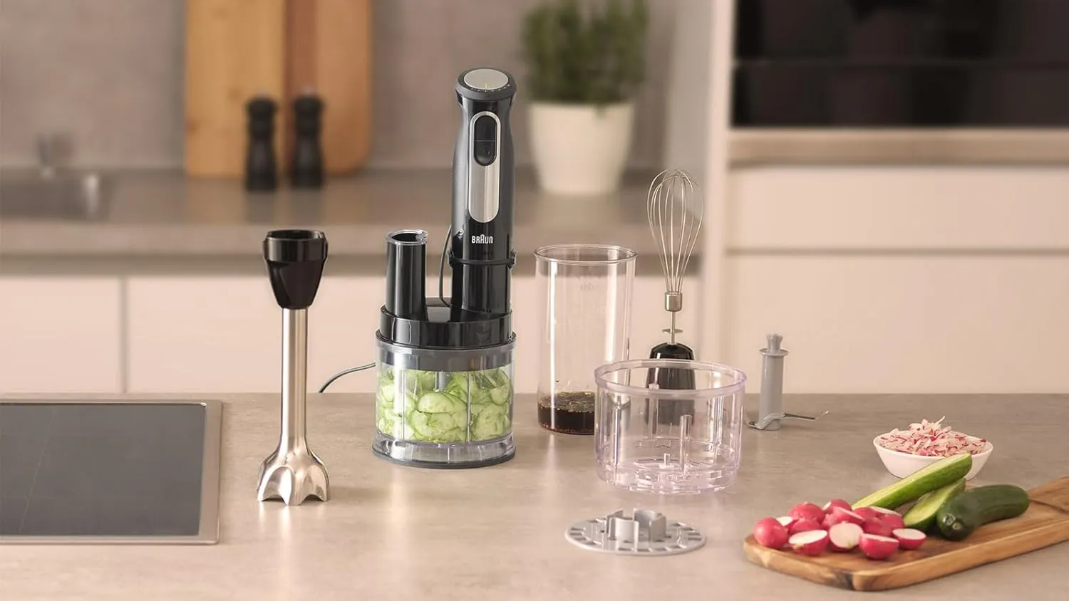 Braun MultiQuick 5 Pro MQ55755M - Electric Hand Blender with 25 Speed Levels, Easy Click System Plus, 4-Piece Accessory Set, 1000 Watt, Black 5