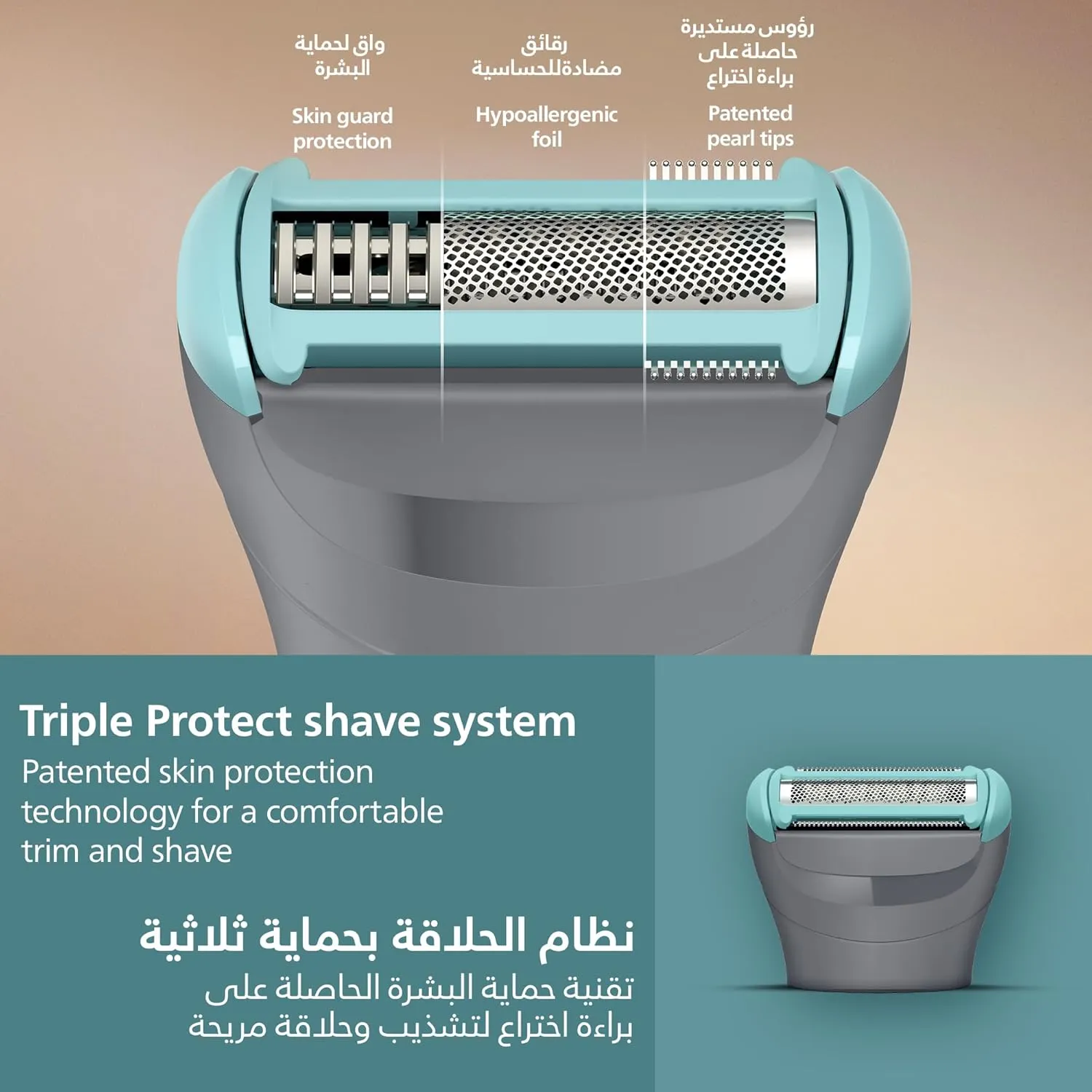 Philips Body Groomer BG3485/15 | Trim & shave body hair & balls | 100% showerproof | Skin-friendly | 2/3/5 mm combs | 80 min cordless | Battery indicator | USB charging | Easy to clean 3