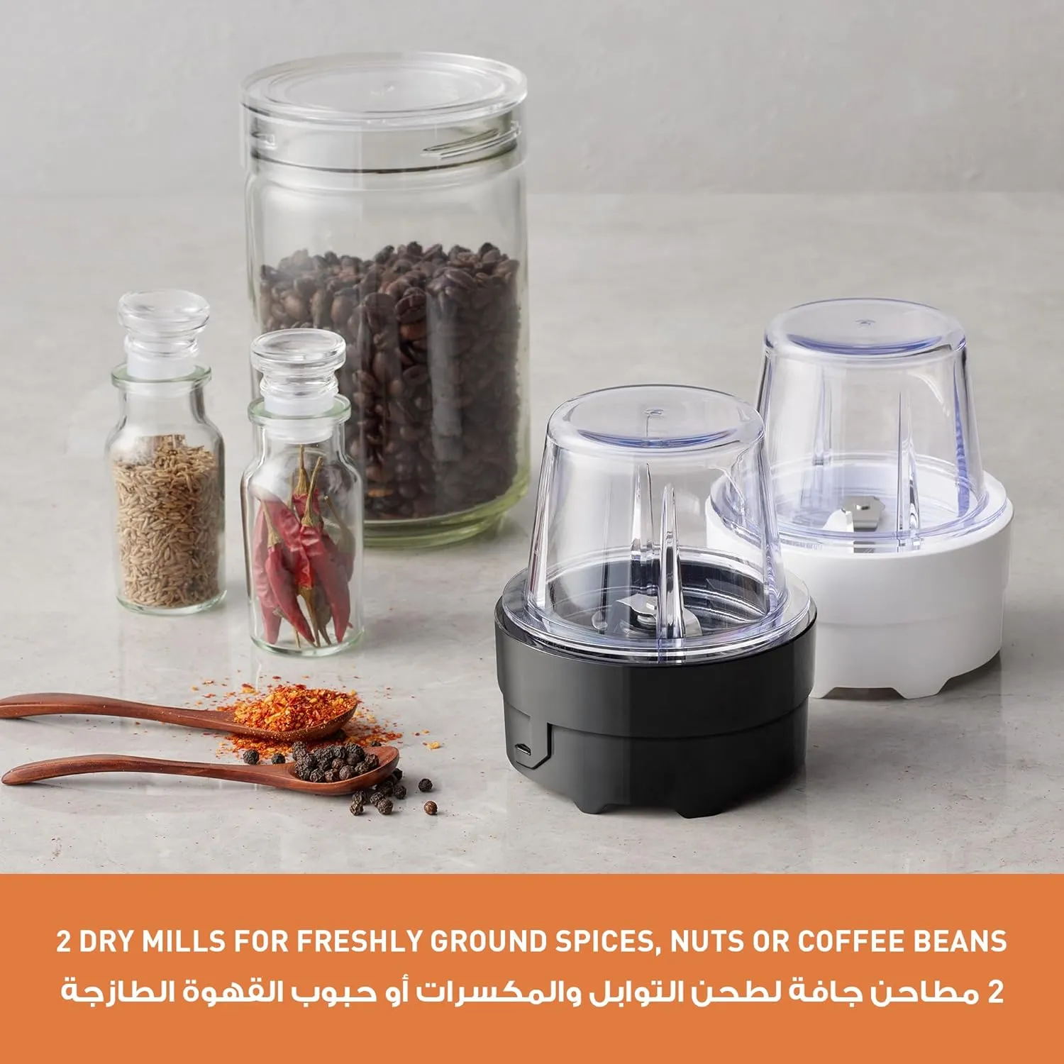Panasonic 450w motor blender, curved stainless steel blade for smooth blending, 1.45L plastic jug for easy handling, 2 dry mill for grinding, 2 speed+1 pulse, safety lock-MX-CP3121 4