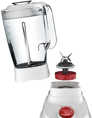 MOULINEX Blender | Super Blender 2 L Blender Smoothie Maker | Mixer |700 W | 2 Attachments | White/Black  | LM207128 2