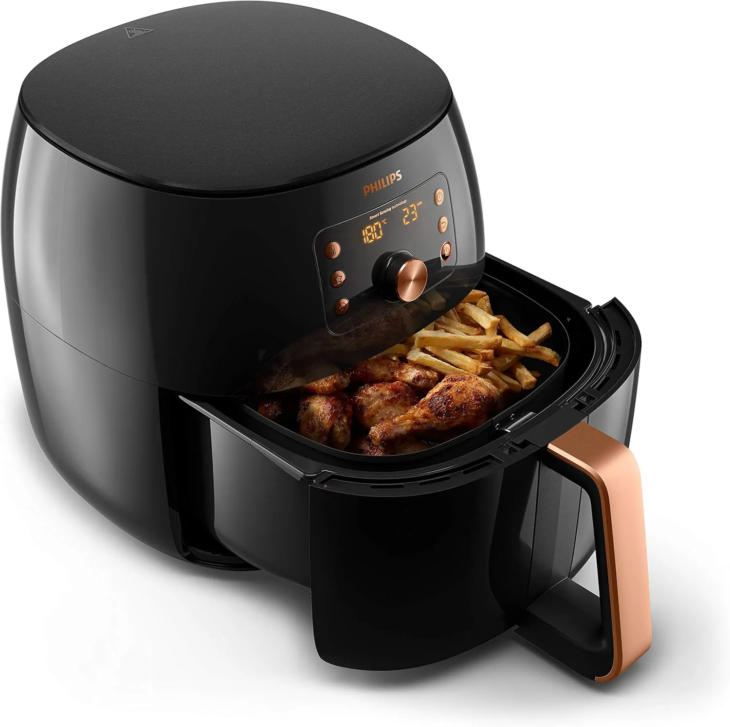 Philips XXL Airfryer - 2225W, 7.3L, 1.4KGs, Smart Sensing Technology, Rapid Air Technology, Black/Copper - HD9863/91 3