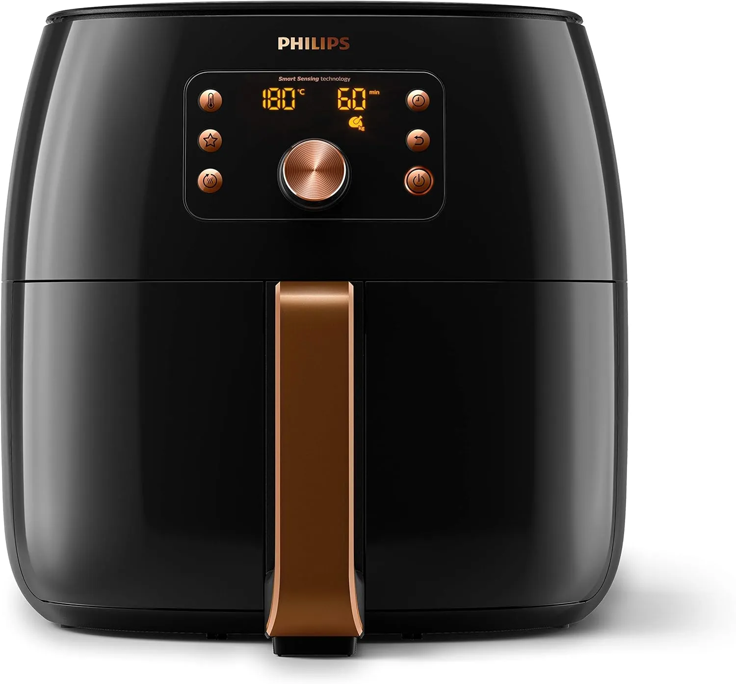 Philips XXL Airfryer - 2225W, 7.3L, 1.4KGs, Smart Sensing Technology, Rapid Air Technology, Black/Copper - HD9863/91 2