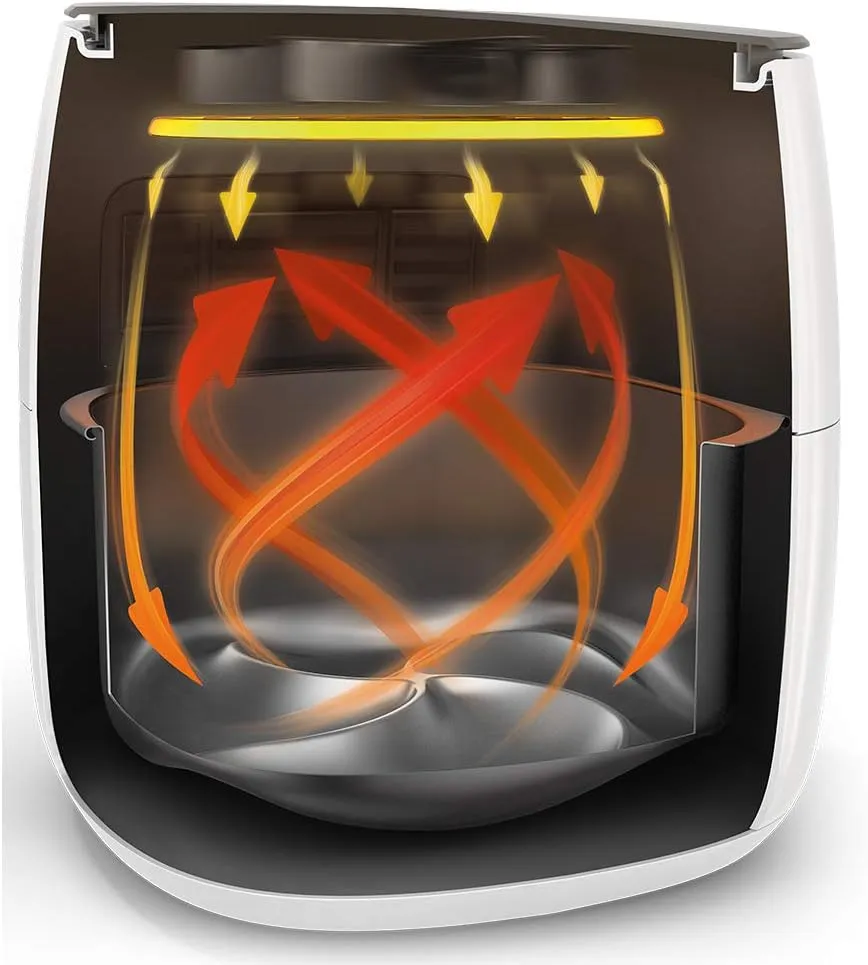 PHILIPS Premium Air Fryer with Rapid Air Technology for Healthy Cooking, 90 Percent Less Oil, 1500 W, Black/Brown - HD9721/11 4