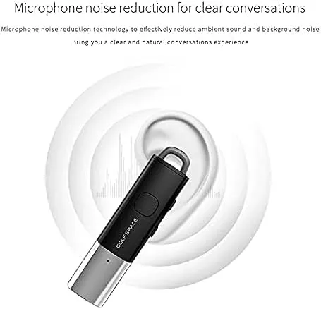 ST-02 Bluetooth Headset V4.1, Long Battery Time Noise Cancelling Handsfree in Ear Earbuds for Business, Supports Android, iPhone 3