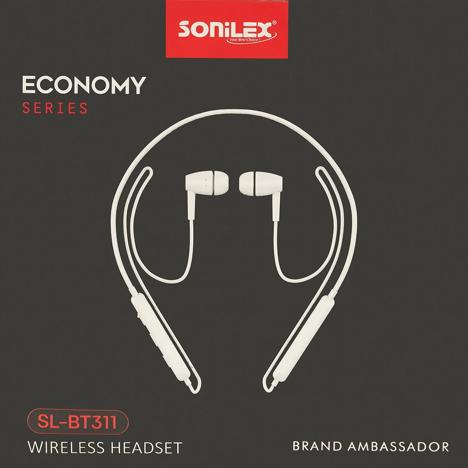 Sonilex BT311 Extra Bass, 7H Playback, Magnetic Absorption, SweatProof Wireless Neckband Bluetooth Headphone with Mic (White) (SL-BT-311-WHITE) 3