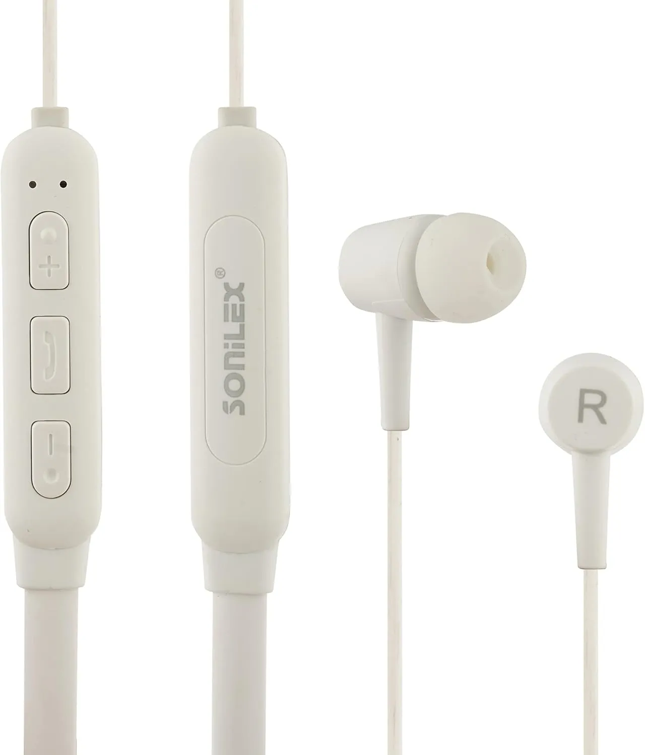 Sonilex BT311 Extra Bass, 7H Playback, Magnetic Absorption, SweatProof Wireless Neckband Bluetooth Headphone with Mic (White) (SL-BT-311-WHITE) 5