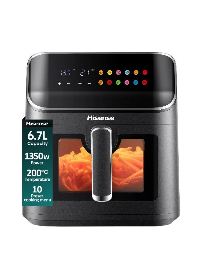 Hisense Air Fryer 6.7l with Colourful Display H06AFBS2S3