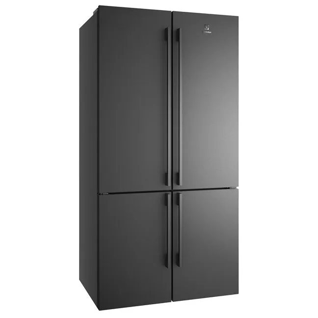 Electrolux 562L UltimateTaste 700 French Door Refrigerator, Quad Door, Inverter Compressor, Frost Free, TasteSealPlus Convertible Drawer, Matte Black – EQE5607BA
