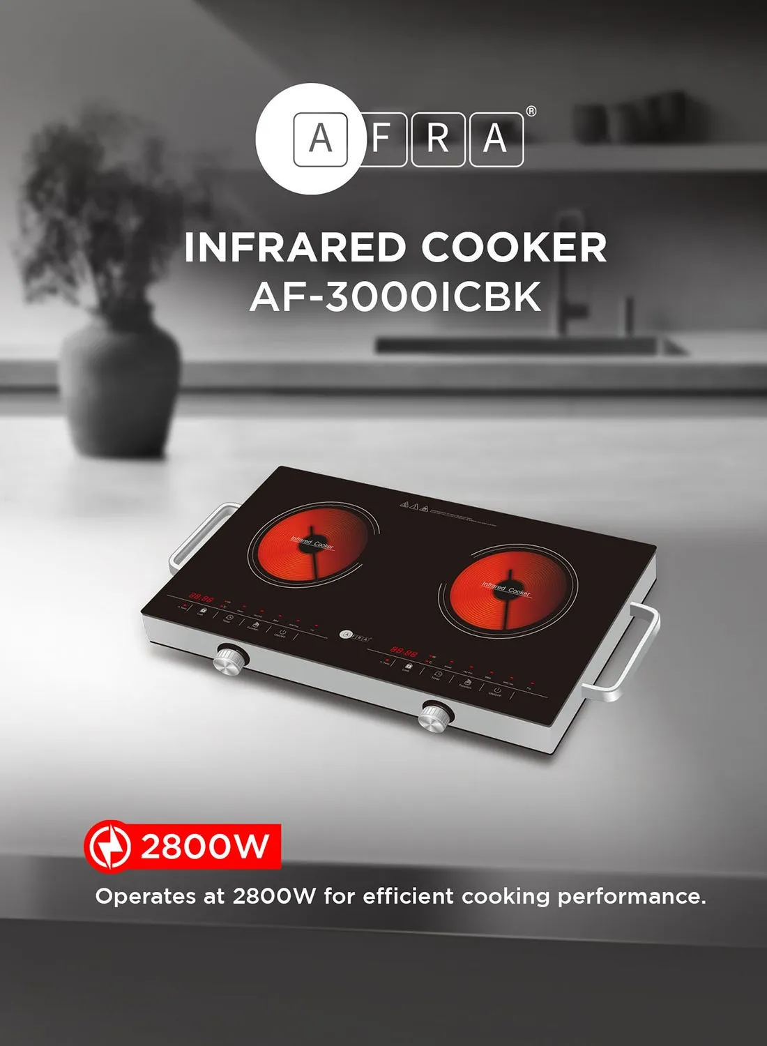 Afra Infrared Cooker Double 3000W AF-3000ICBK Afra Infrared Cooker Double 3000W AF-3000ICBK