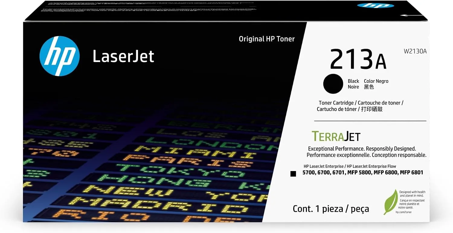 HP 213A Black Original LaserJet Toner Cartridge - W2130A