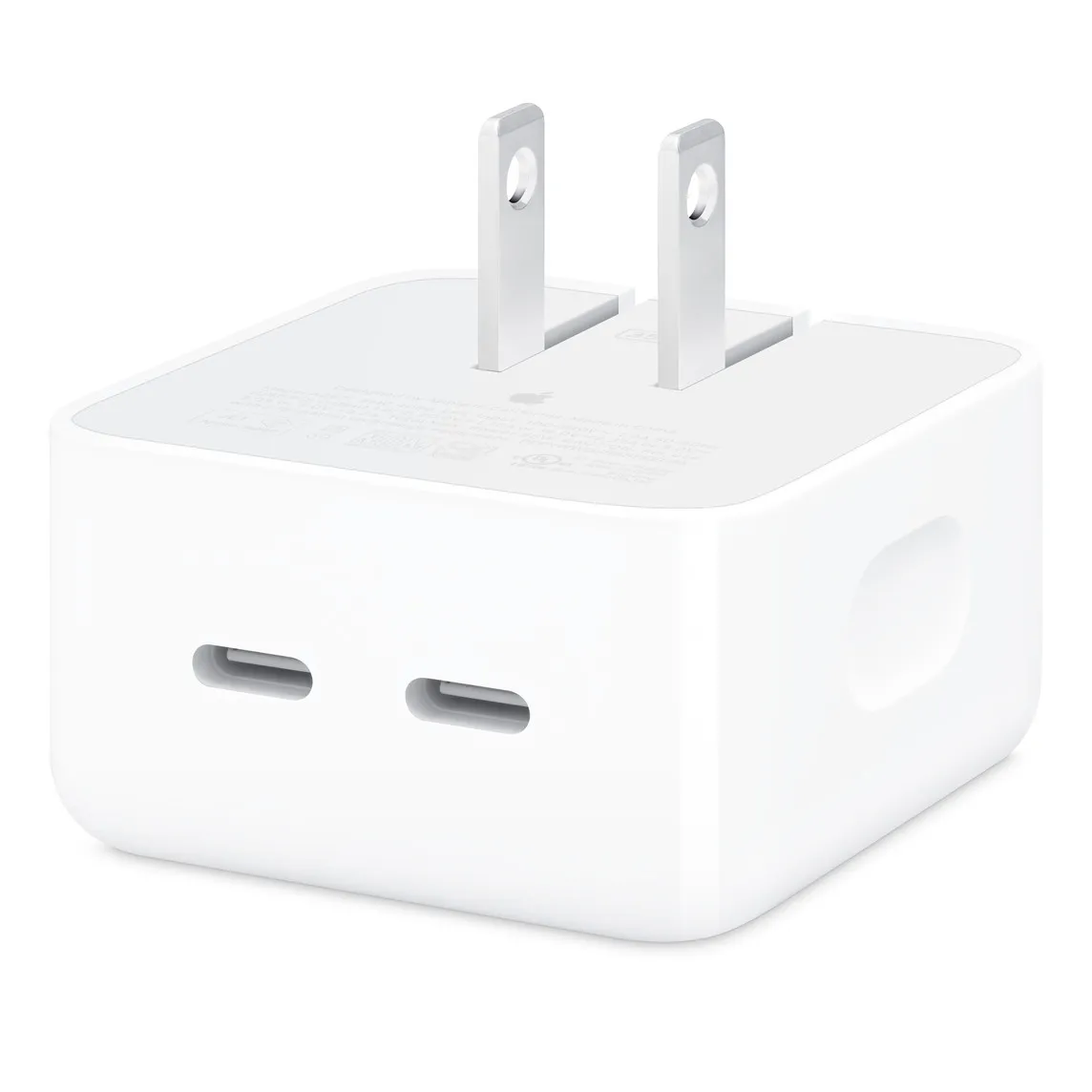 APPLE 35W DUAL USB-C PORT COMPACT POWER ADAPTER (MNWM3AM/A) WHITE