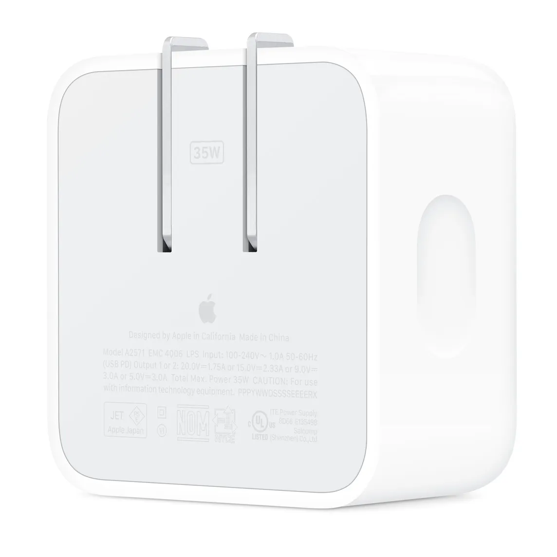 APPLE 35W DUAL USB-C PORT COMPACT POWER ADAPTER (MNWM3AM/A) WHITE 4