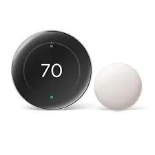 GOOGLE NEST LEARNING THERMOSTAT (4TH GEN) + NEST TEMPERATURE SENSORS (2ND GEN) (GA05169-US) POLISHED OBSIDIAN 2