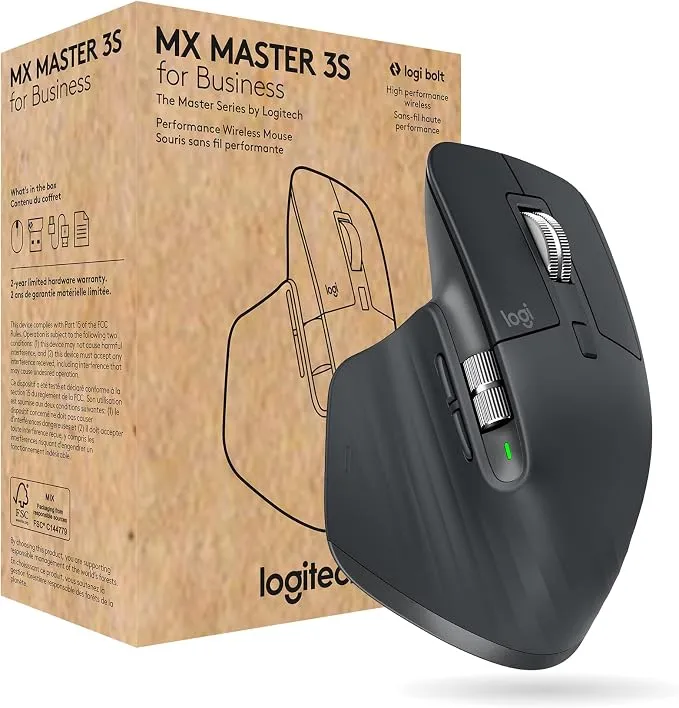 LOGITECH MX MASTER 3S FOR BUSINESS WIRELESS MOUSE (910-006581) GRAPHITE