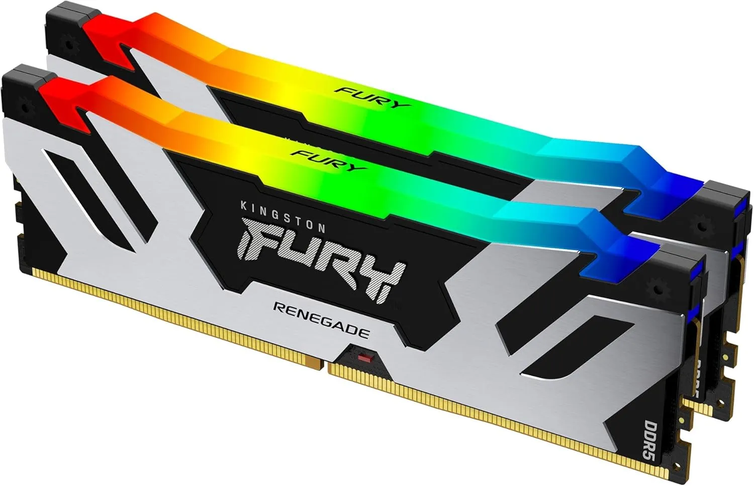 Kingston FURY Renegade Black RGB XMP 32GB 8000MT/s DDR5 CL38 DIMM (Kit of 2) Desktop Gaming Memory - KF580C38RSAK2-32