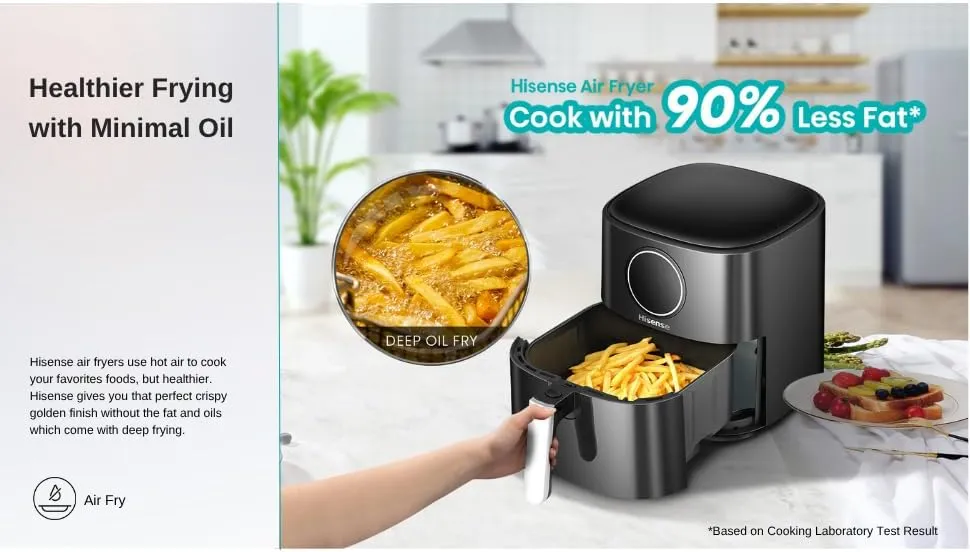 Hisense Air Fryer 5.2l with Metal Interior H06AFGY1S1 4