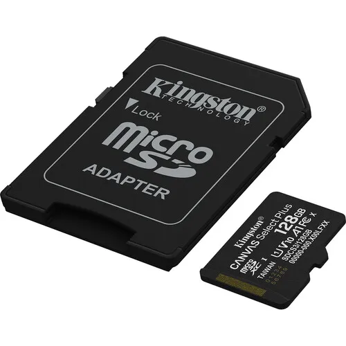 KINGSTON MEMORY CARD MICRO SD CANVAS SELECT PLUS WITH ADAPTER 150MB/S (SDCS3/128GB) 128GB 2