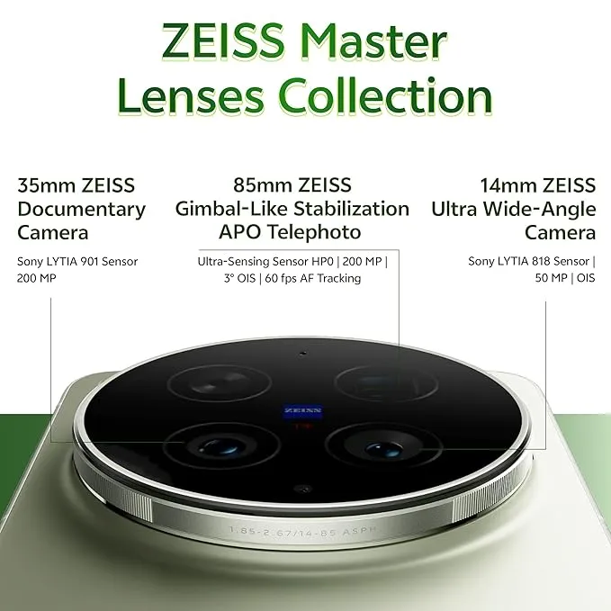 Vivo X300 Ultra 5G 16GB RAM 512GB Storage Dual SIM Smartphone – ZEISS Professional Camera System, Premium AMOLED Display, Flagship Processor, AI Photography, Fast Charging,