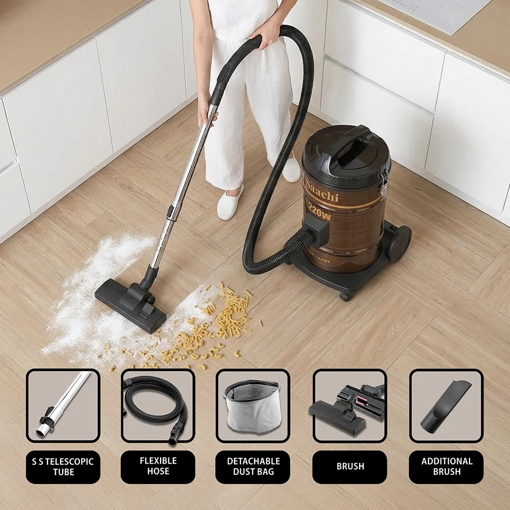 Saachi Dry Vacuum Cleaner NL-VC-1107-BR, 25L Steel Tank, 2200W Copper Motor, Air Blower, Multi-Filtration, Lightweight & Compact Design 4