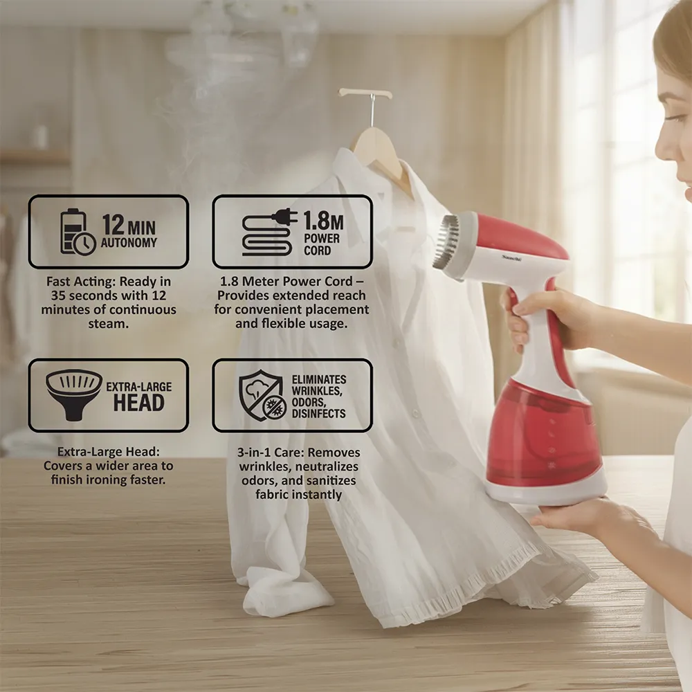 Saachi Handheld Garment Steamer NL-GS-395-RD 4
