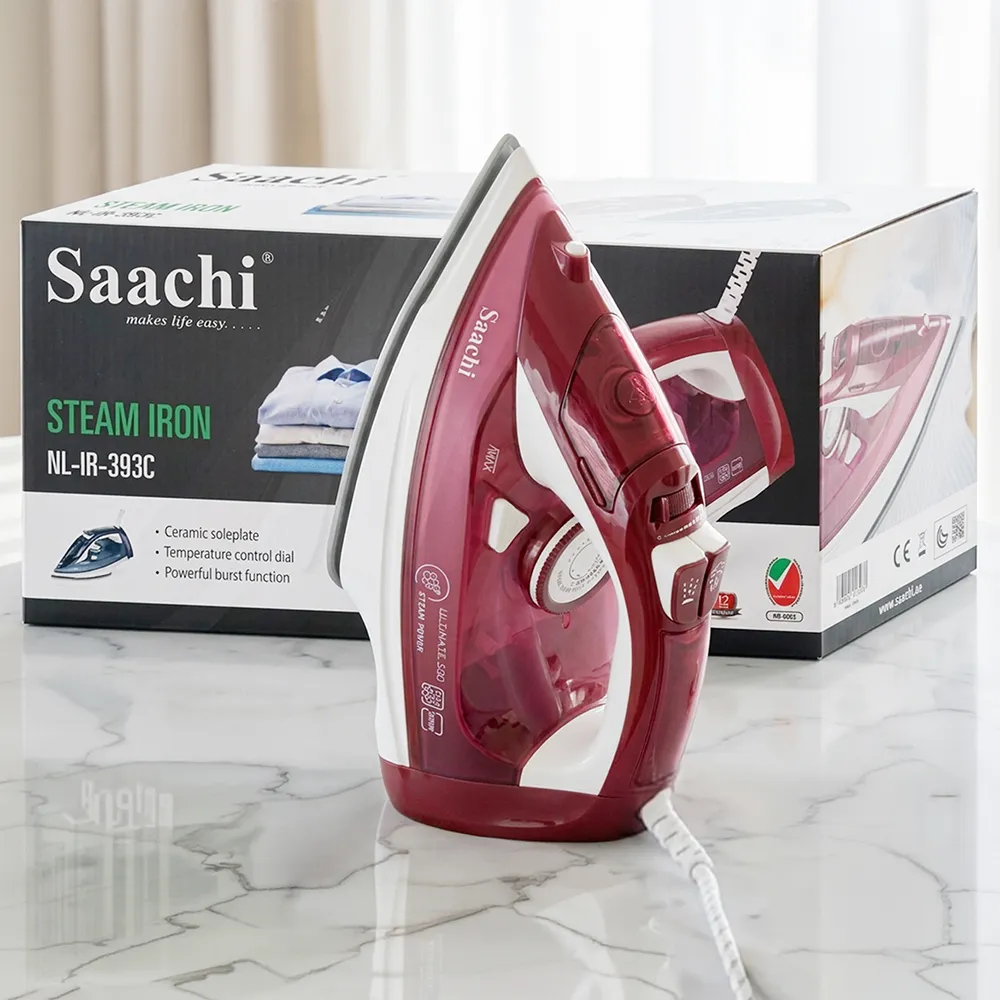 Saachi Steam Iron With Ceramic Soleplate NL-IR-393C-RD 2