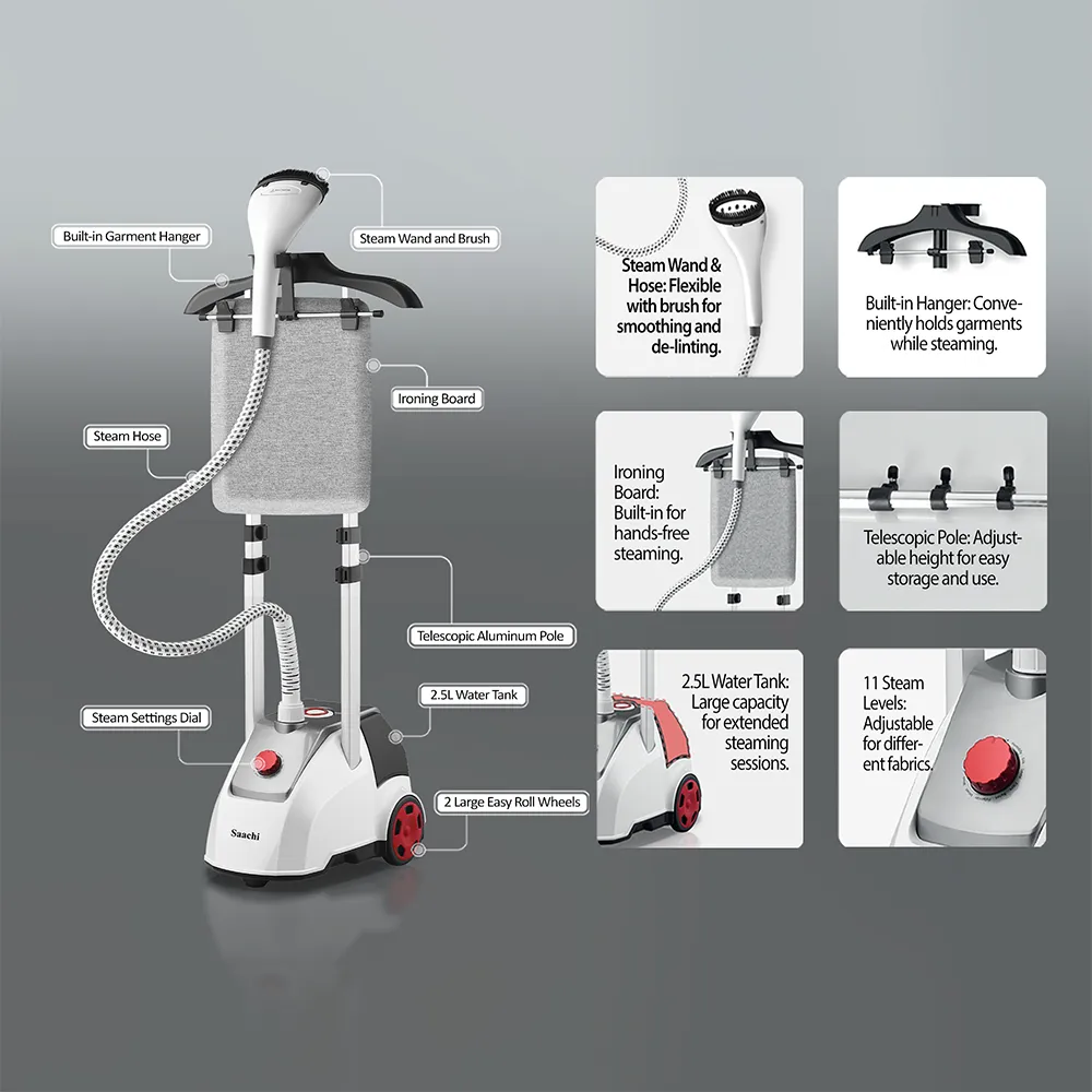Saachi Garment Steamer with Board NL-VGS-1112-WH 4