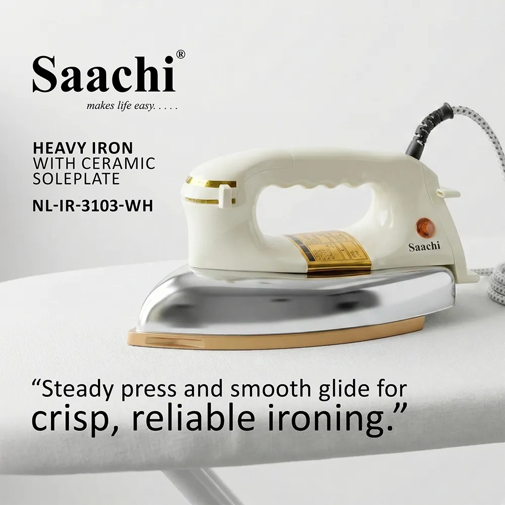Saachi Heavy Iron with Ceramic Soleplate NL-IR-3103-WH 4