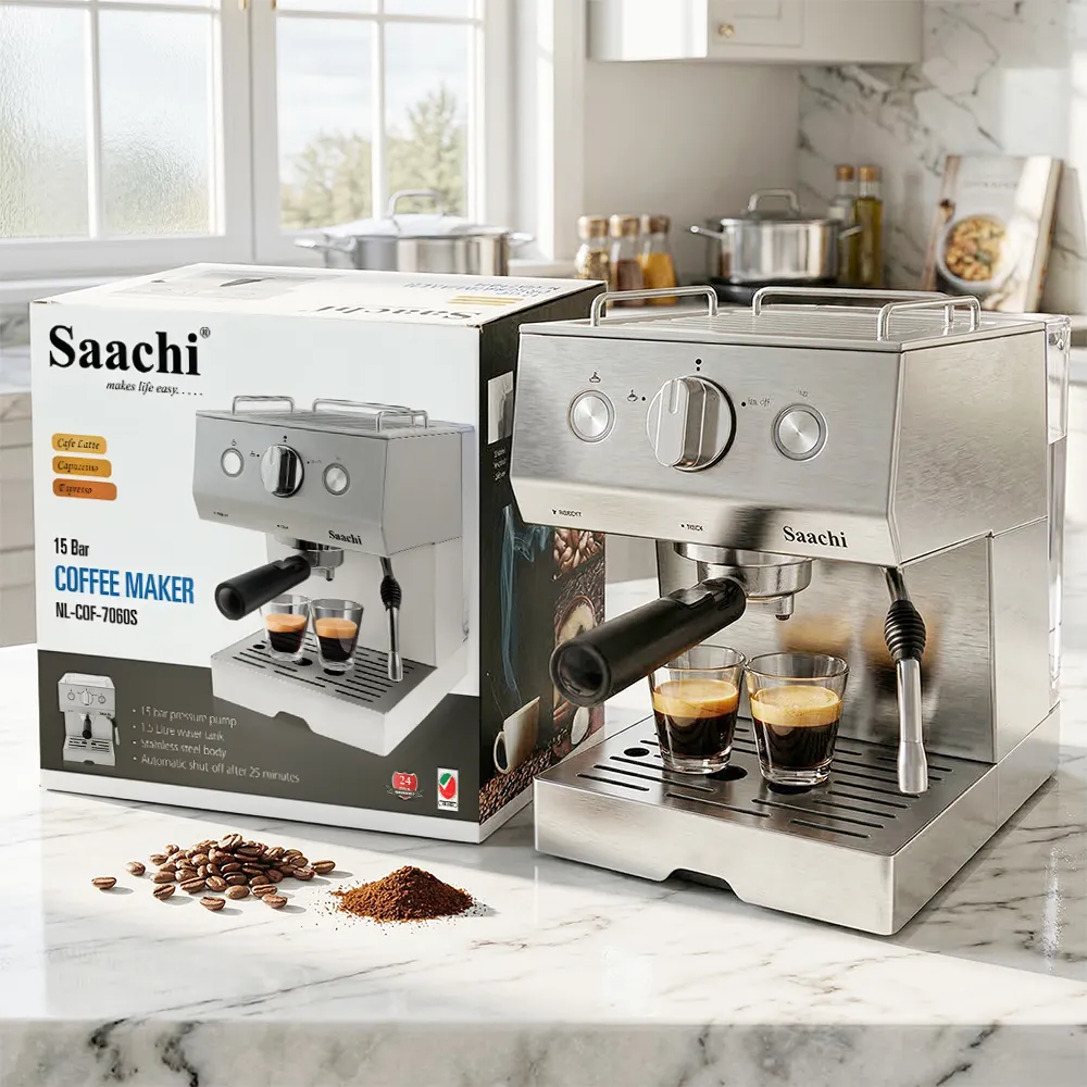 Saachi 15-Bar Coffee Maker NL-COF-7060S-ST