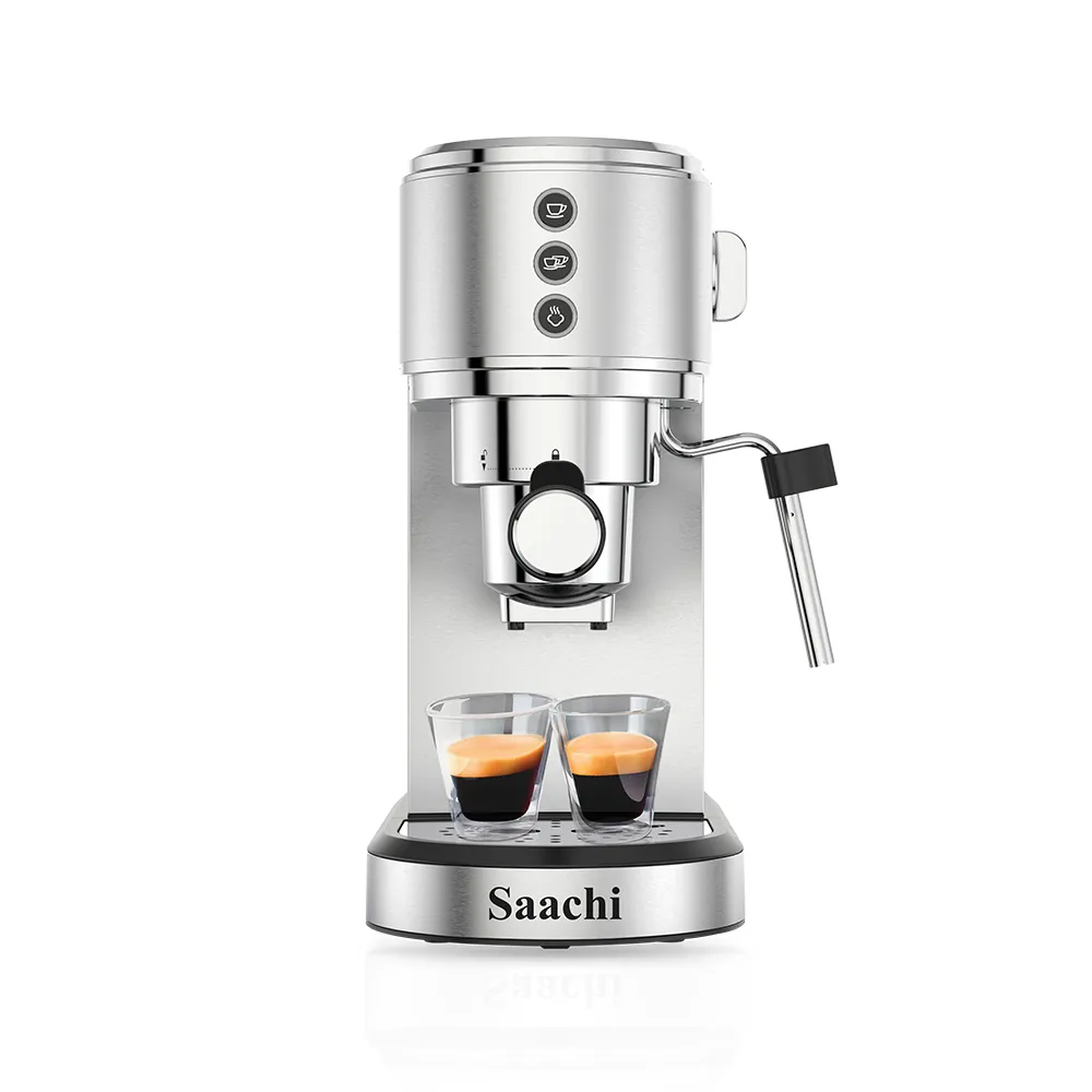 Saachi NL-COF-7064-ST 20-Bar 3-in-1 Coffee Maker, 1350W Multi-Capsule Espresso Machine Compatible with Nespresso, Dolce Gusto & Ground Coffee, Italian ULKA Pump, 1L Removable Water Tank, Thermoblock Heating, Cup Warmer & 30-Minute Auto Shut-Off – Silver