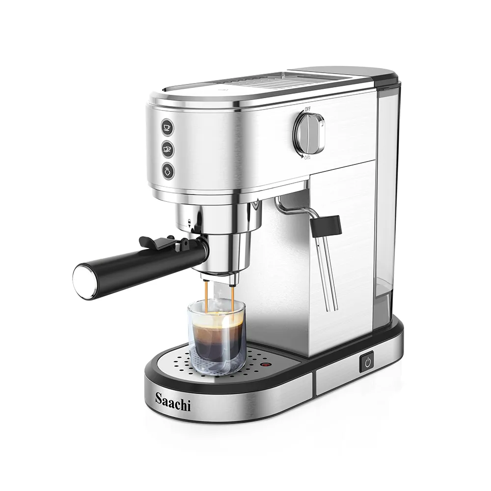Saachi NL-COF-7064-ST 20-Bar 3-in-1 Coffee Maker, 1350W Multi-Capsule Espresso Machine Compatible with Nespresso, Dolce Gusto & Ground Coffee, Italian ULKA Pump, 1L Removable Water Tank, Thermoblock Heating, Cup Warmer & 30-Minute Auto Shut-Off – Silver