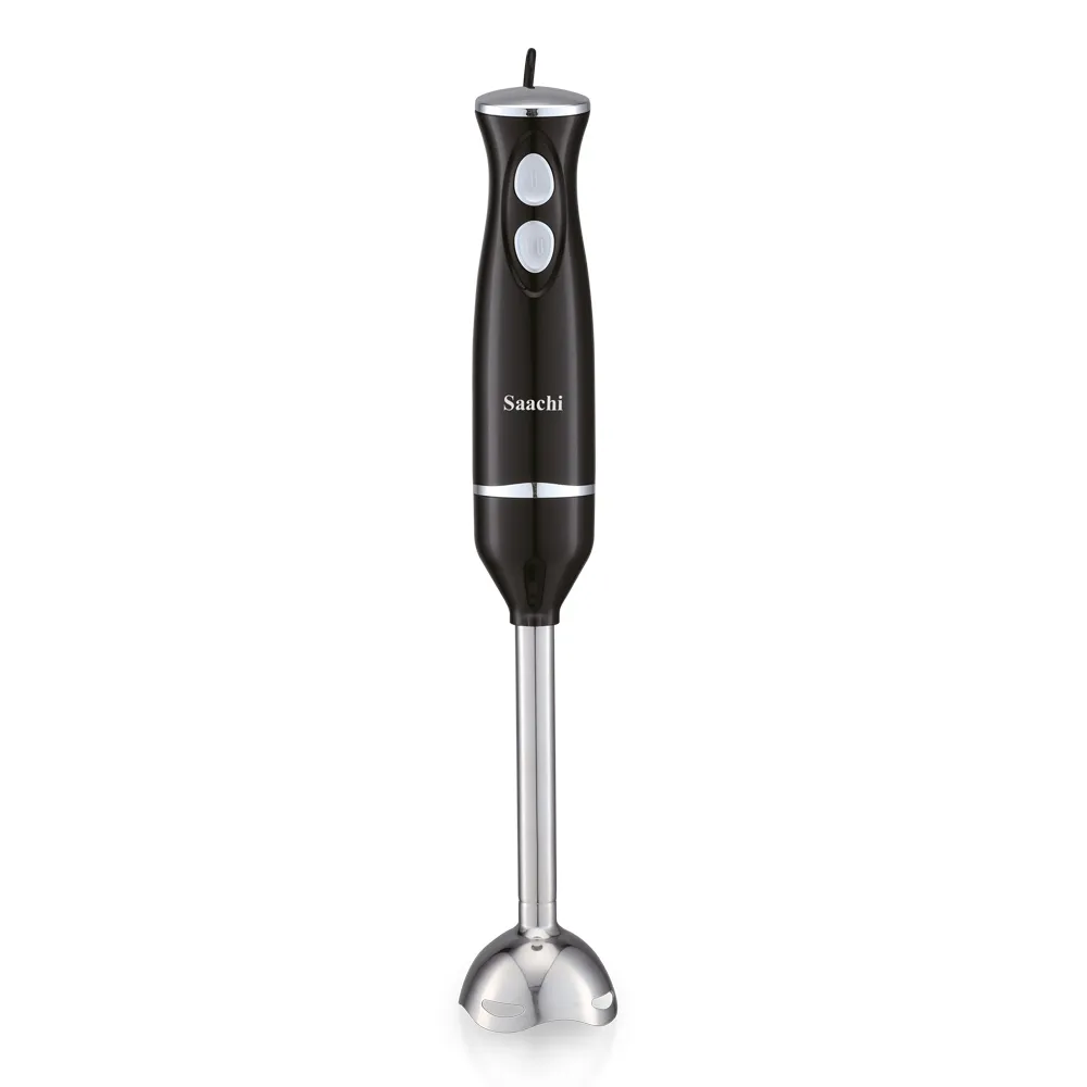 Saachi NL-CH-4267-BK 5-in-1 Hand Blender, 200W Immersion Blender with 2 Speeds, Stainless-Steel Blades, Removable Shaft, Whisk, Beater & Dough-Hook Attachments, 600ml Mixing Jar – Black 4