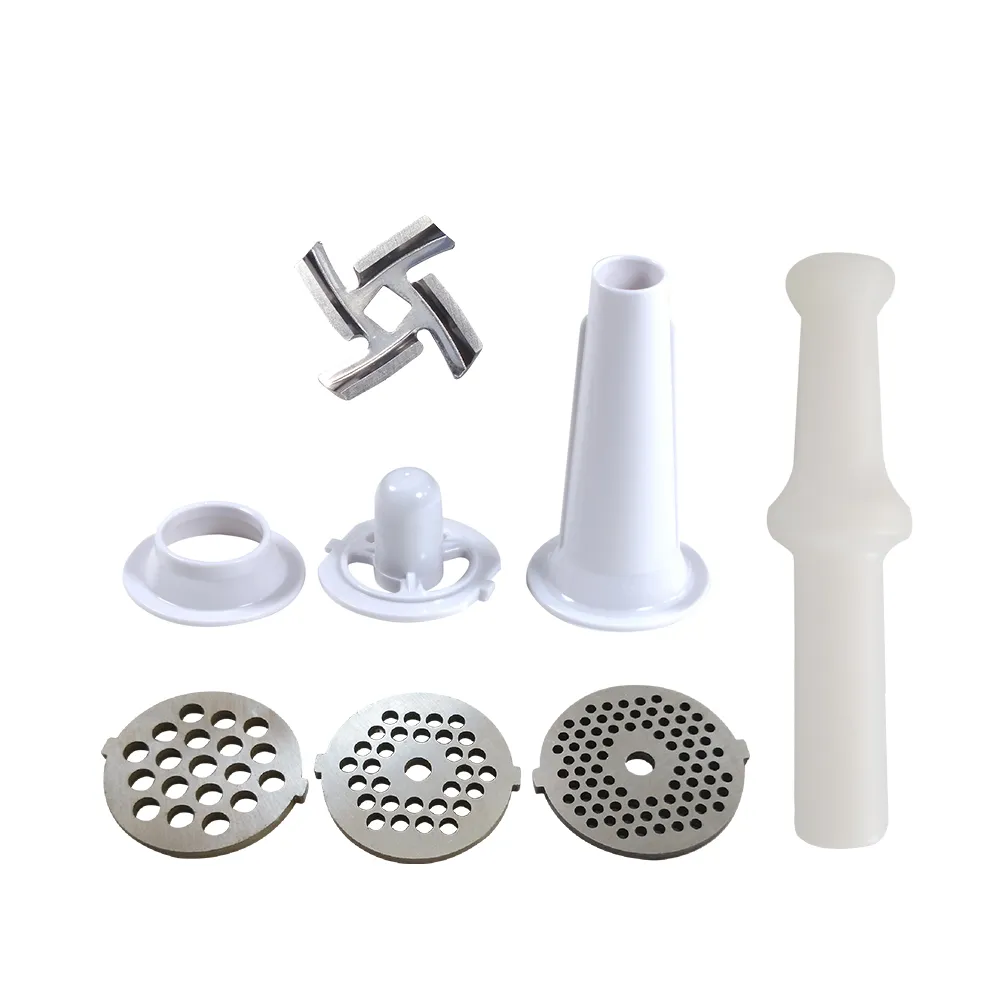 Saachi NL-MG-967-WH Electric Meat Grinder & Mincer, 2200W Full-Copper Motor, Stainless-Steel Cutting Blade, Reverse Function, 3mm/5mm/7mm Grinding Plates, Sausage & Kibbeh Attachments, Motor Circuit Breaker, Detachable Grinder Head & Non-Slip Base – White 3