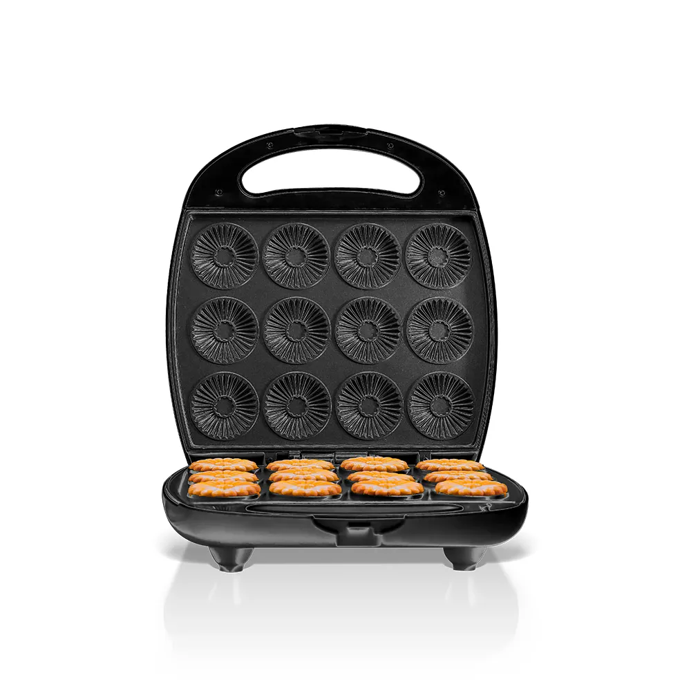Saachi NL-BM-1517-BK 12-Piece Biscuit & Cookie Maker, 1400W, Non-Stick Cooking Plate, Automatic Thermostat Control, Pilot Indicator Light, Cool-Touch Plastic Housing & Easy-Clean Design – Black 3