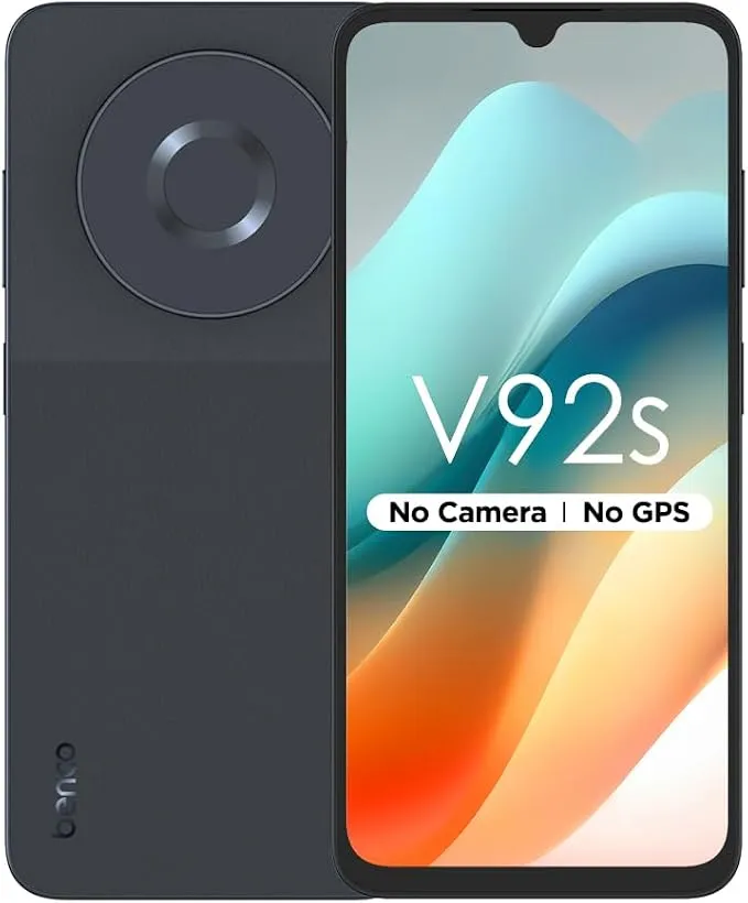 BENCO / RAVOZ V92S 4G Smartphone 6GB RAM 256GB Storage No Camera No GPS – Dual SIM, Large Storage, Privacy-Focused Design, Long-Lasting Battery