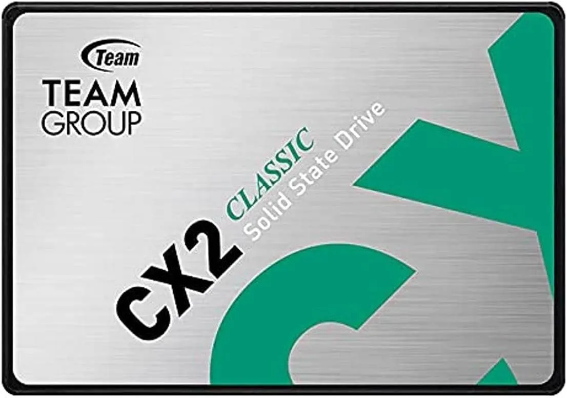 Team Group CX2 2.5" 2 TB SATA III 3D NAND Internal SSD, Read/Write Up to 540/490 MB/s, SATA III 6Gb/s, DC +5 Voltage, 1,000000Hr MTBF, 800TB Written Terrabyte | T253X6002T0C101