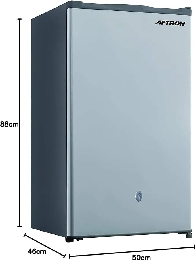 Aftron Single Door 120L Refrigerator AFR120SK – Silver, Compact Refrigerator, Direct Cooling, Adjustable Shelves, Freezer Compartment 2
