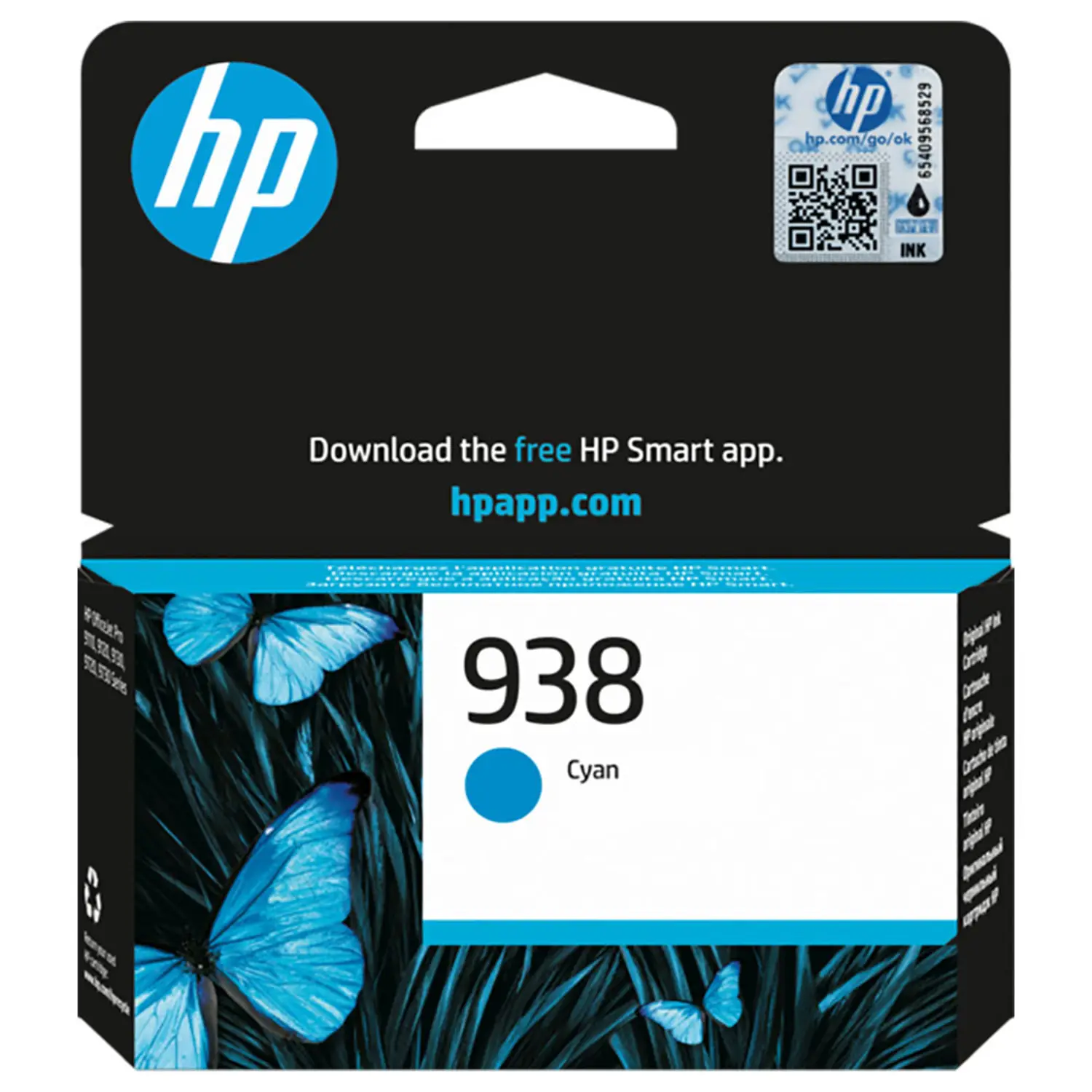 HP 938 Original Ink Cartridge Cyan