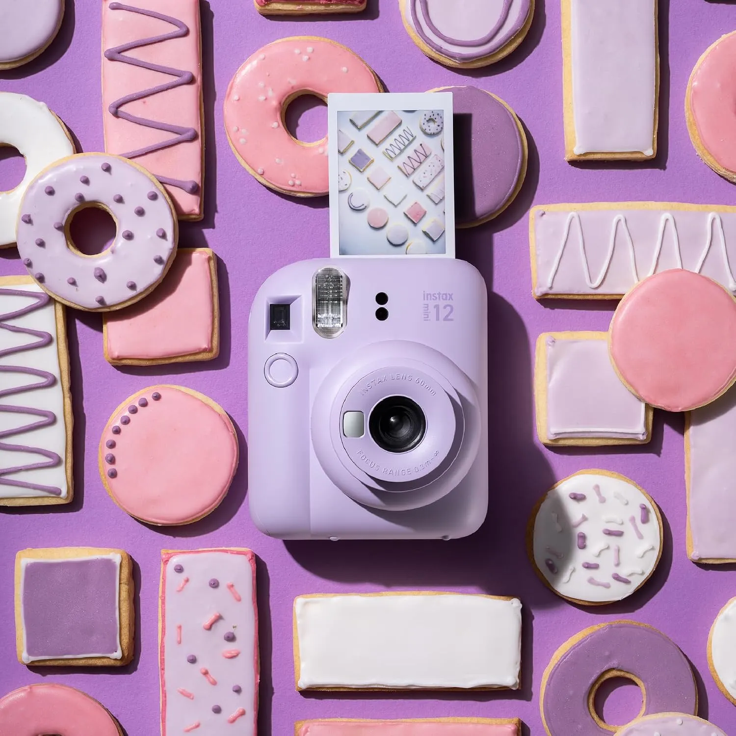 instax mini 12 instant film camera, auto exposure with Built-in selfie lens, Lilac Purple 4